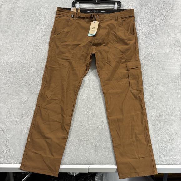 Prana Other - PRANA Stretch Zion Fit Pant II Men 42x32 Sepia Brown Roll Cuff Outdoor Hiking